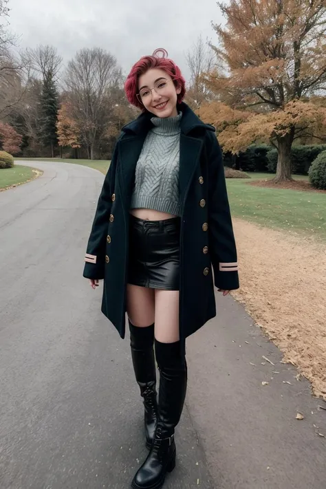 emmanoodle, upper body, woman, coat, sweater, outside, boots, smiling, full body,
<lora:emmanoodle:0.8>