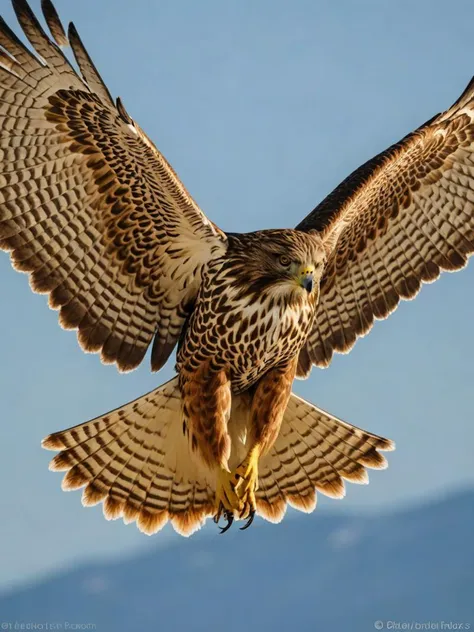 A photo capturing the exact moment a hawk dives towards its prey, with its feathers ruffled by the wind and its focus evident in its eyes, showcasing the precision and speed of nature's hunters.