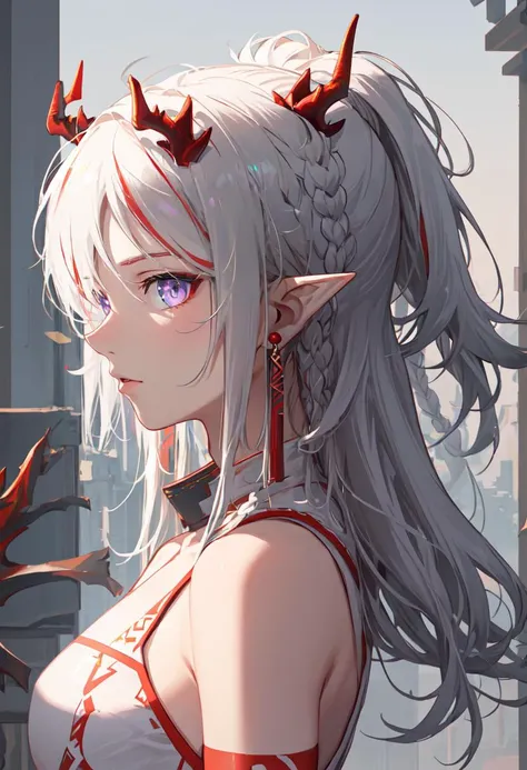 (safe:1.10), best quality, masterpiece, highres, solo, (nian_arknights:1.10), profile, from side, upper body, 14 <lora:nian_arknights:0.80>