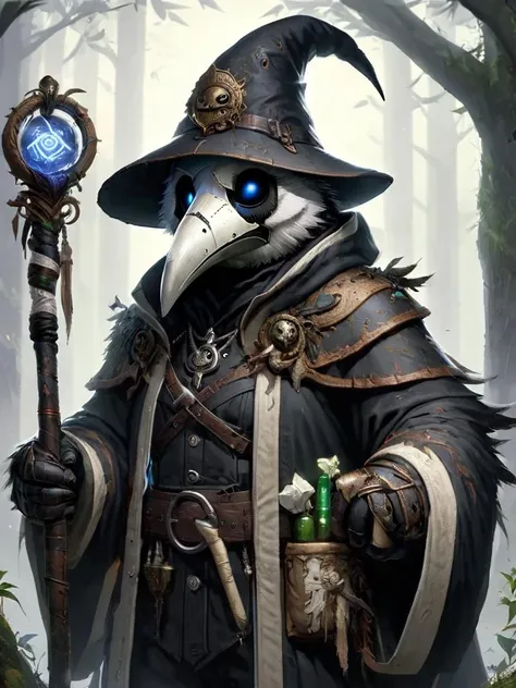 pandaren, plague doctor outfit <lora:pandaren-sdxl:1>