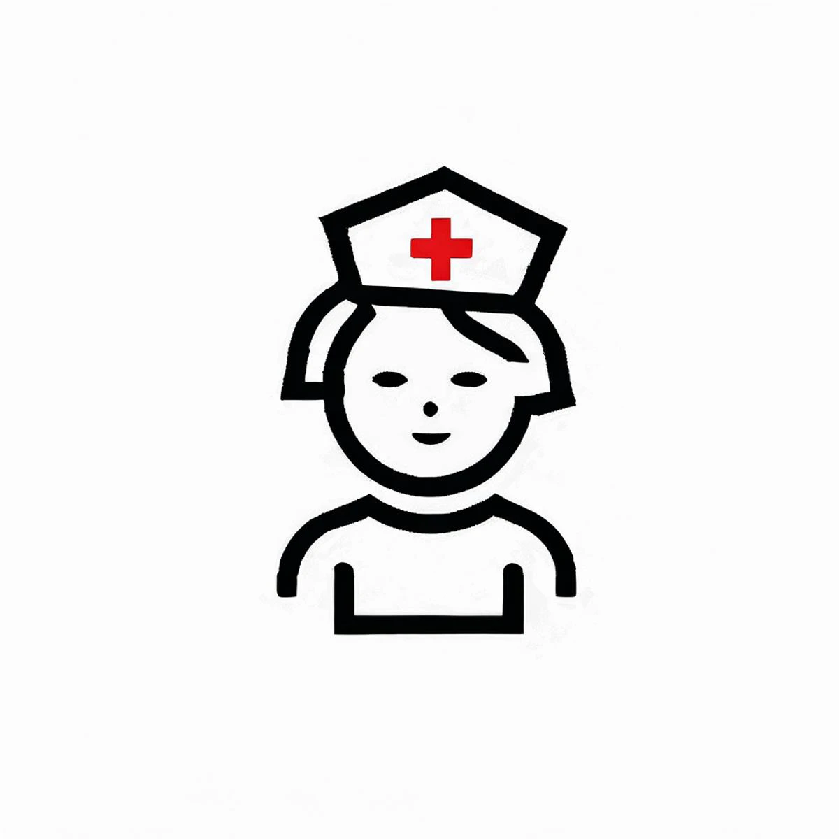 Minimalism \(icon\), a beautiful nurse