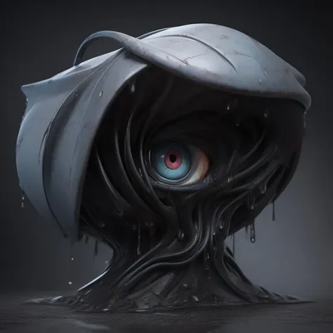 Anthropomorphic / Drippy hyperplex creature with big eyes by (Odeith) // gloss/ wet // <21charturnerv2> 3dmm style , 3d, blender, oc renderer