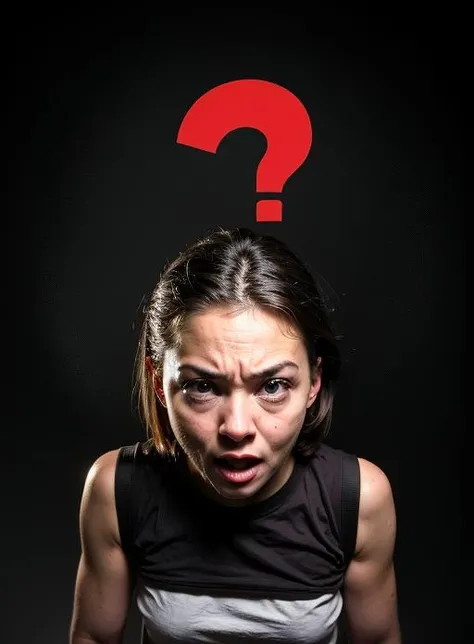 angry bully, question mark
