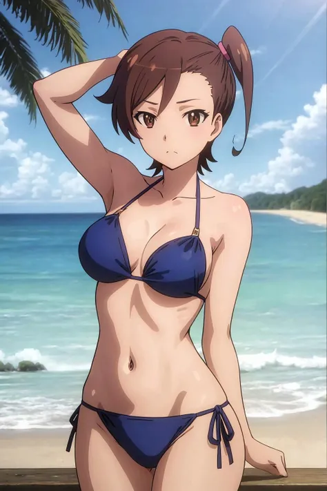 ((masterpiece, high quality, highres,))
Kuribayashi, blue bikini, beach, <lora:Kuribayashi-10:0.8>