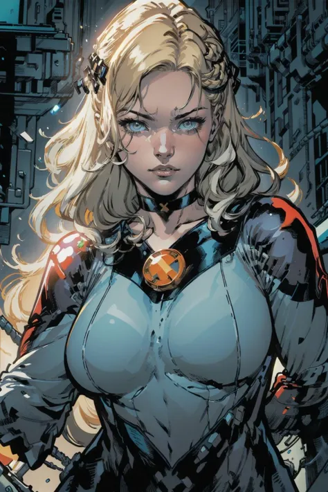 (highres:1.1), best quality, (masterpiece:1.3)
<lora:larraz2-17:0.8> larraz, , 1girl, (two-tone hair :1.4) , armor, looking at viewer, choker, huge breasts,, (masterpiece, top quality, best quality,detailed,highres, official art, beautiful and aesthetic,:1.2),colorful,8k