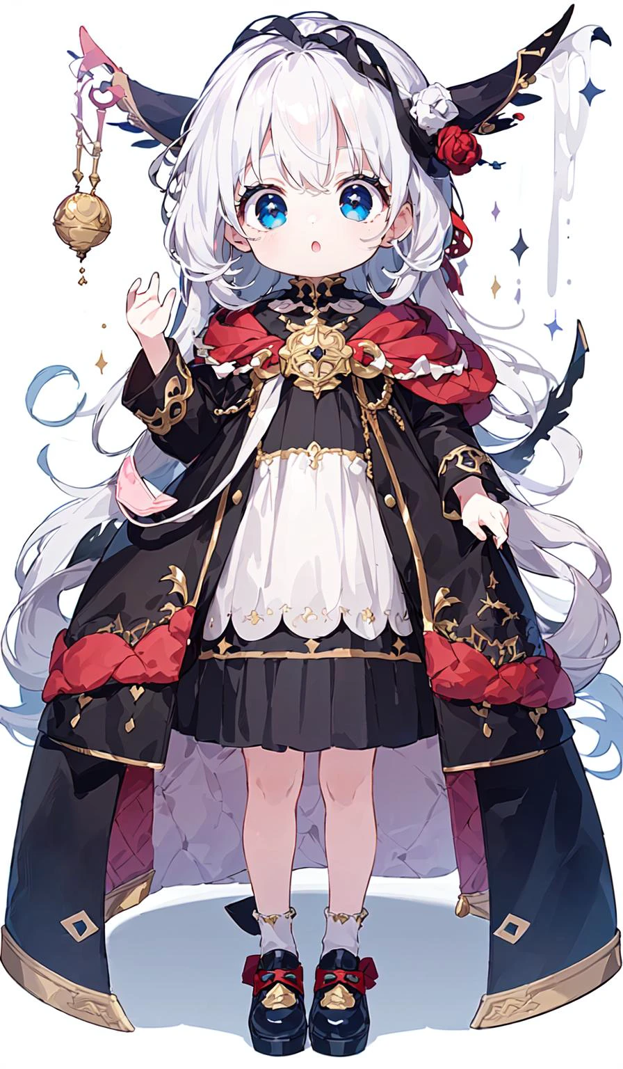 standing,(1child with :1.5),full body,symmetrical eyes,(Highest Quality, Amazing Details:1.4), Masterpiece,master' work,(white background:1.2), <lora:cocoppaPlayStarGirl_cocoppaV10:0.3>