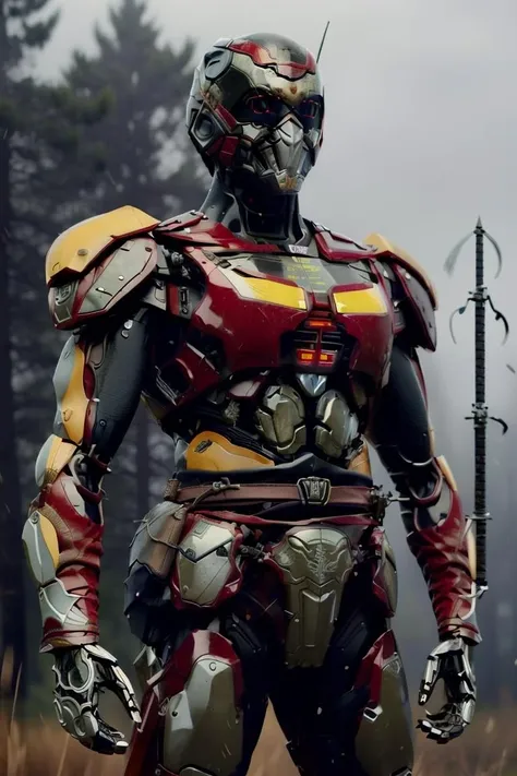 JaspionQuiron character, cinematic, (intricate:1.4), high quality, intricate details, low contrast,  explosion, fire, electricity, lightning,
(best quality:1.33), (masterpiece:1.42),(detailed:1.15),Dappled Light, analog style, cinematic light, side lighting,  best shadow, RAW, (Dutch angle:1.1), photoshoot of
1boy, helmet, tokusatsu, armor,  solo, upper body, sword, holding sword, energy sword, weapon,  glowing eyes, yellow eyes, glowing, motorcycle,
<lora:quiron_Jaspion_v1_Lora:0.8> <lora:HardSurface_beta:1>