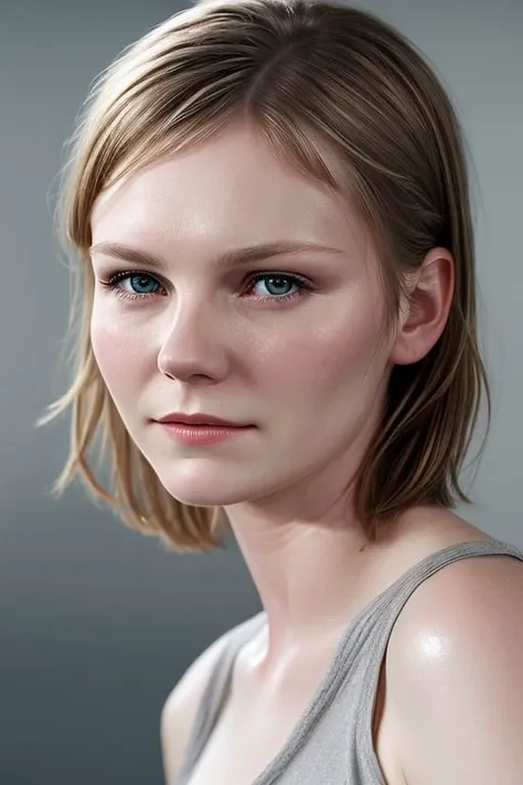 (CR-Kirst3nDunst-astragartist:0.9), (face closeup:1.0) photo of (young:1.0) woman, (oiled shiny skin:1.0), (tilted-head:1.0), (tilted-angle:1.0), undercut hair, slight smile,
(8k uhd:1.0), (best quality:1.0), (masterpiece:1.0), (sharp focus:1.0), (simple-grey-backdrop:1.1),