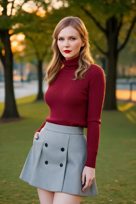 The subject is a gorgeous European blonde woman, age 23, long hair.
She's a men magazine model.
She flirts with camera.
She wears:
(a long sleeve red turtleneck large loose wool sweater:1.1),
(a white pleated mini skirt:1.2),
Louboutin white shoes, high heels.
She’s holding a small leather trendy purse.
She stands in front of a giant Christmas tree.
In the hall of a 5 stars grand hotel.
Perfect eyes, perfect hands, perfect body, perfect hair, perfect breast, UHD, retina, masterpiece, accurate, anatomically correct, textured skin, super detail, high details, high quality, award winning, best quality, highres, 16k, 8k,