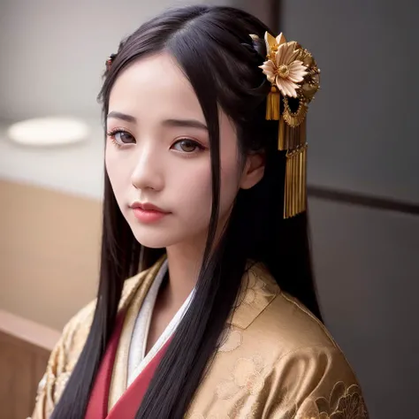 Masterpiece, absurdres,award winning photo, extremely detailed, amazing, fine detail, extremely detailed eyes and face, by lee jeffries nikon d850 film stock photograph 4 kodak portra 400 camera f1.6 lens rich colors hyper realistic lifelike texture dramatic lighting unrealengine trending on artstation cinestill 800 tungsten, beautiful woman ,
<lora:Kanzashi_Headwear:0.8>,kanzashi headwear, a woman in a kimono ,wearing kanzashi headwear, long straight hair