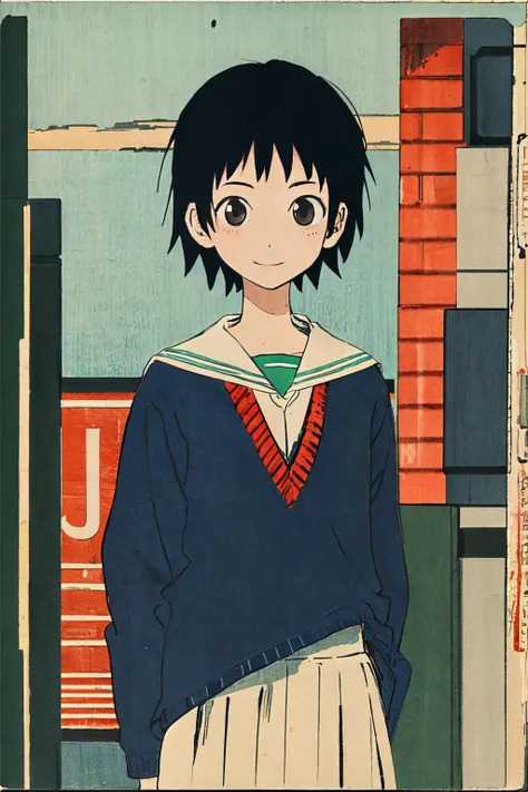 <lora:edo_ukiyoe_v1:0.6> <lora:MatoiTsunetsuki:1> outdoors, skys, school uniform,
(best quality, masterpiece, RAW photo,ultra-detailed:1.2), <lyco:GoodHands-beta2:1.0>,1girl,solo,looking at viewer,smile