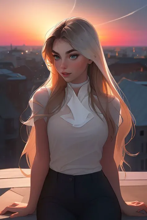 DEN_anneth_FJ,
(cityscape:1.2) scene posing on the (rooftops:1.2) at (sunset:1.2) wearing clothes, wearing trousers and a top, (plain top:1.2), (top:1.2), (trousers:1.2), (cityscape:1.2), (night time sunset sky:1.3), (dark:1.1), (evening:1.2), vibrant sky colours,
bokeh, f1.4, 40mm, photorealistic, raw, 8k, textured skin, skin pores, intricate details <lora:epi_noiseoffset2:1>, epiCRealism <lora:ClothingAdjuster3:-1.1>