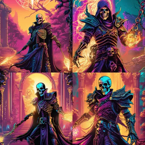 professional 3d model style analog film photo comic ethereal fantasy concept art of cinematic photo breathtaking skeleton warrior mage casting firespell wearing tethered robe and partial chain armor, cracked skull, exposed brain, horrible terror, gore, blood, in jungle by dnmumfrd <lora:dan_mumford:1> cornell box . award-winning, professional, highly detailed . 35mm photograph, film, bokeh, professional, 4k, highly detailed . magnificent, celestial, ethereal, painterly, epic, majestic, magical, fantasy art, cover art, dreamy . graphic illustration, comic art, graphic novel art, vibrant, highly detailed . faded film, desaturated, 35mm photo, grainy, vignette, vintage, Kodachrome, Lomography, stained, highly detailed, found footage . cyberpunk, vaporwave, neon, vibes, vibrant, stunningly beautiful, crisp, detailed, sleek, ultramodern, magenta highlights, dark purple shadows, high contrast, cinematic, ultra detailed, intricate, professional . octane render, highly detailed, volumetric, dramatic lighting
