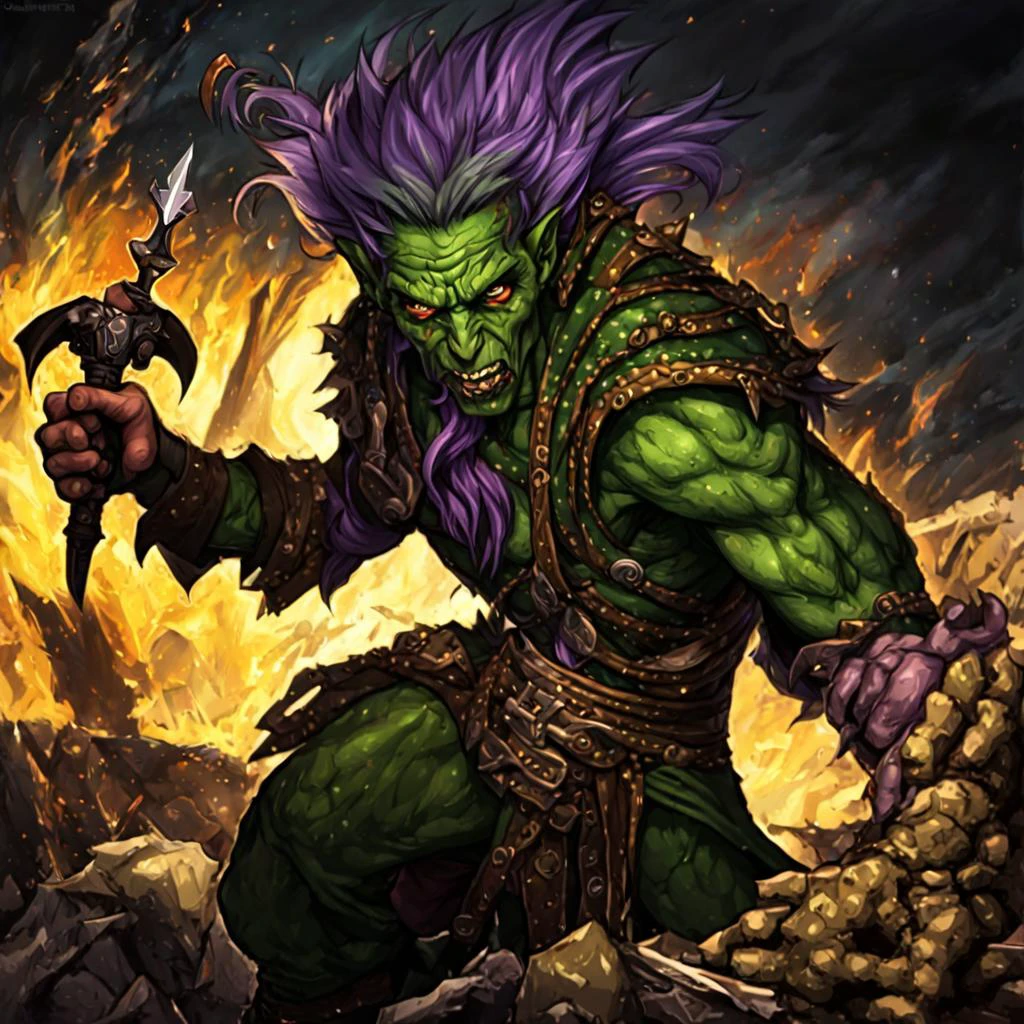 masterpiece, (2d digital art illustration:1.2), best quality, punk night elf rogue class from tabletop DnD game, sinister man, green bread, in tethered clothes, beaten up by fighting, in a dark room by dnmumfrd <lora:dan_mumford_v1g:22>, (vector graphics, celshading:1.2), (rim lighting, dramatic lighting:1.2), anime vibrant colors, breathtaking . award-winning, professional, highly detailed