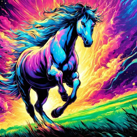 professional 3d model breathtaking anime artwork Epic wide angle shot of a horse made out of (opalescent irradiance:1.25) and colorful energy, space nebula and iridescent colors, excessive energy jolttech in the shape of a horse, running in a grassfield at night by dnmumfrd <lora:dan_mumford_v1:2>, . anime style, key visual, vibrant, studio anime, highly detailed . award-winning, professional, highly detailed . octane render, highly detailed, volumetric, dramatic lighting