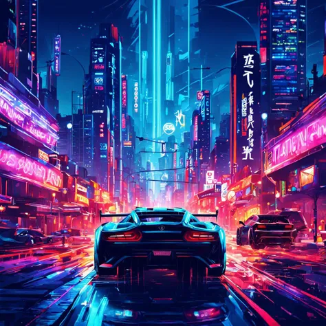 cinematic (illustration:1.3) anime artwork breathtaking (masterpiece:1.1), (best quality:1.1), (ultra highres:1.1), (Hyperrealistic:1.2) 4K Unity Wallpaper, retrofuturistic car, (front angled view:0.5), low view, cyberpunk, wide fender flares, deep rims, racing wheels, (cinematic lighting:1.1), depth of field, bokeh, night time, city, neon lights by dnmumfrd <lora:dan_mumford_v1:1.7>, . award-winning, professional, highly detailed . anime style, key visual, vibrant, studio anime, highly detailed . 35mm photograph, film, bokeh, professional, 4k, highly detailed