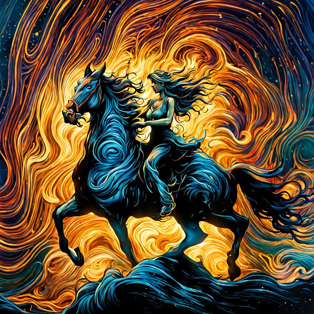 (masterpiece, best quality:1.4), light painting, (long exposure:1.2),dynamic streaks, luminous trails, vibrant colors, fluid movement, captivating patterns, creative experimentation,(1girl),(highest detailed),(cowboy shot:1.2),dynamic pose by dnmumfrd <lora:dan_mumford_v09:1.7>, Crystal Caverns . Majestic underground city carved from stunning natural crystal formations, translucent spires, glittering architecture, Heroic Realist sculpture . Figures with idealized musculature posing dynamically, celebrating ideals of mass utopian culture, Kinetic sculpture . Moving parts, plays of light, floating shapes, real motion that transforms itself, horror-themed . eerie, unsettling, dark, spooky, suspenseful, grim, highly detailed, tilt-shift photo of . Selective focus, miniature effect, blurred background, highly detailed, vibrant, perspective control, Art nouveau style . Ornate organic pattern, floral motifs, curving lines, elegant decoration, gold accents