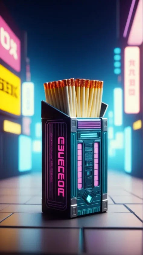 <lora:CyberpunkWorldXL:1>CyberpunkWorld an empty matchbox, cyberpunk, sci-fi, tech, 24mm, (analog, cinematic, film grain:1.3), Bokeh DOF, (Masterpiece:1.3) (best quality:1.2) (high quality:1.1)