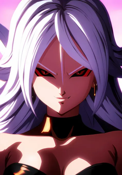 (Photo:1.3), highdetail, <lora:Android21:0.8>, Android21, 1girl, solo, evil smirk, portrait,, (acclaimed, alluring, captivating, exciting, gorgeous, striking:1.3), (trending on artstation:1.3)