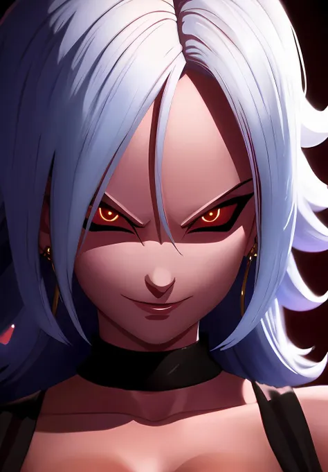 (Photo:1.3), highdetail, <lora:Android21:0.8>, Android21, 1girl, solo, evil smirk, portrait,, (acclaimed, alluring, captivating, exciting, gorgeous, striking:1.3), (trending on artstation:1.3)