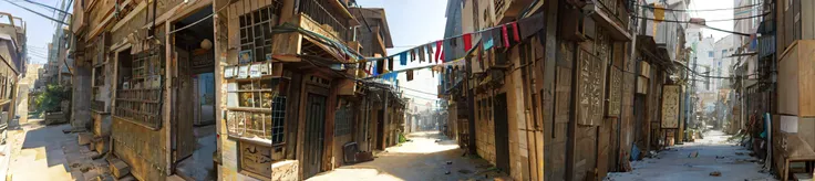 (otherworldly, otherworldly atmosphere, otherworldly appearance), highly insanely detailed, masterpiece, top quality, best quality, highres, 4k, 8k, RAW photo, ((ancient egyptian theme:1.2)), 
outdoors, no humans, <lora:0180 Messy urban village_v1:1>, ruanyi0180, utility pole, power lines, clothesline, official art, (fantasy world)
