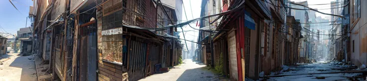 (otherworldly, otherworldly atmosphere, otherworldly appearance), highly insanely detailed, masterpiece, top quality, best quality, highres, 4k, 8k, RAW photo,
outdoors, no humans, <lora:0180 Messy urban village_v1:1>, ruanyi0180, utility pole, power lines, clothesline, official art, (fantasy world)