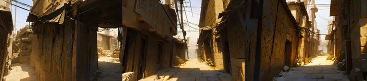 (otherworldly, otherworldly atmosphere, otherworldly appearance), highly insanely detailed, masterpiece, top quality, best quality, highres, 4k, 8k, RAW photo, ((ancient egyptian theme:1.2)), 
outdoors, no humans, <lora:0180 Messy urban village_v1:1>, ruanyi0180, utility pole, power lines, clothesline, official art, (fantasy world)