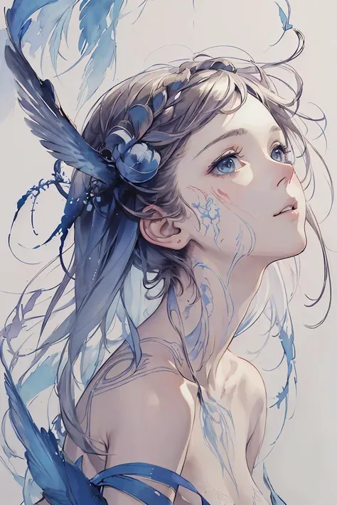(style of Agnes Cecile:1.3), a bird, fantasy creature,
best quality, masterpiece, ultra high res, intricate details, illustration, painting, watercolor,