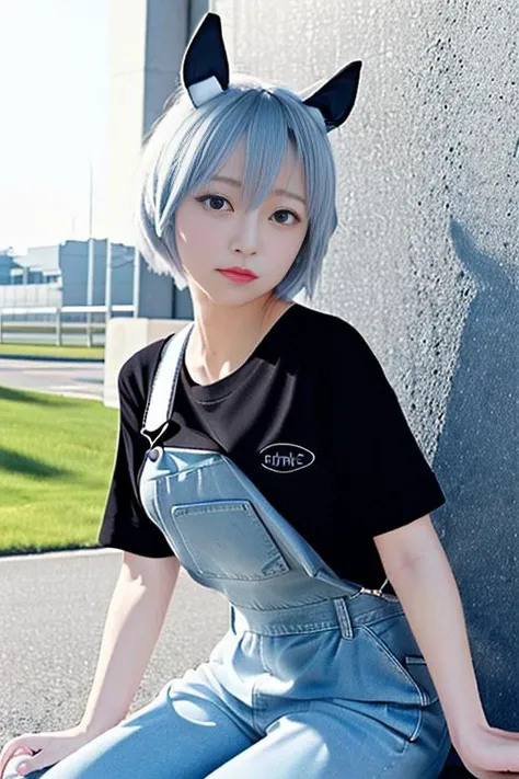 (photorealistic), (cinematic still shot), cinematic photography, masterpiece, extremely detailed, best quality, original, dynamic posture, dynamic angle

<lora:seiunSkyUmamusume_v10:0.7>, umamusume, horse ears, hair ornament, seiun sky \(umamusume\), suspenders pants, overalls jumpsuits, black shirt, short sleeves, white footwear, sneakers, one-side off shoulder
 <lora:koreanDollLikeness_v10:0.4>