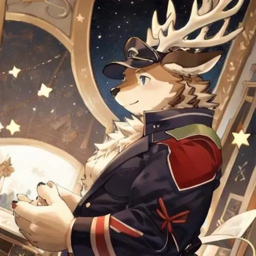 perfact eyes, (extremely detailed CG unity 8k wallpaper,masterpiece, best quality, ultra-detailed), (best illumination, best shadow, an extremely delicate and beautiful), dynamic angle, floating, finely detail, Depth of field (bloom), (shine), glinting stars, classic, (illustration), (painting), (sketch), Kazusa_Tamacolle, antlers,
hat, uniform, jacket, pants, covered nipples, military, <lora:kazusa:1>