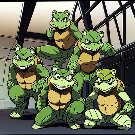<lora:Cowboy_Bebop:0.6> teenage mutant turtles