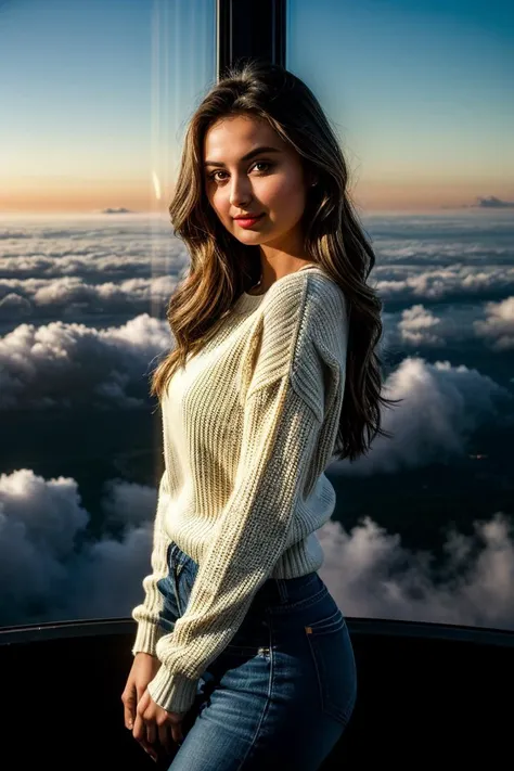 photo of fit photo of fit (El1z41b4rr4-135:0.99), a beautiful woman, perfect hair, (modern photo), wearing a (long sleeved sweater:1.2) and jeans with jewelry, portrait, 85mm, (analog, cinematic, film grain:1.3), (Cloud City, City suspended in a gas giant's clouds offering atmospheric views.), detailed eyes, professional pose, painted lips, (epiCPhoto), (looking at viewer:1.1), jewelry, (cinematic shot:1.3), (natural lighting, lit from above), <lora:add_detail:0.5>, a beautiful woman, perfect hair, (modern photo), virtuality cargo culottes, bioluminescent wrap blouse, graphene tech satchel, portrait, 85mm, (analog, cinematic, film grain:1.3), (Quantum Computing Lab, Research facility with superconducting qubits, quantum algorithms, and entanglement experiments.), detailed eyes, seductive pose, painted lips, (epiCPhoto), (looking at viewer:1.1), jewelry, (cinematic shot:1.3), (natural lighting, lit from above), <lora:add_detail:0.5>