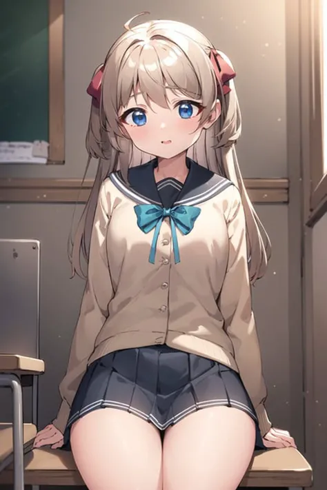 masterpiece, best quality, <lora:neurosamaV2:0.8>, school uniform, neck ribbon