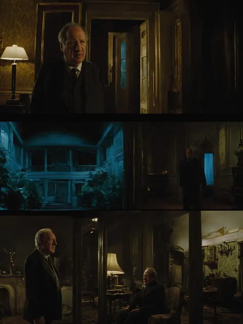 movie screen cap of a Haunted House Film movie , cinematic , Werner Herzog, Greig Fraser , <lora:Movie_aesthetic_XL:1>