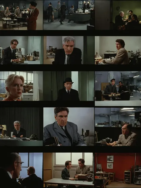 movie screen cap of a Workplace Comedy movie , cinematic , Ingmar Bergman, Christopher Doyle , <lora:Movie_aesthetic_XL:1>