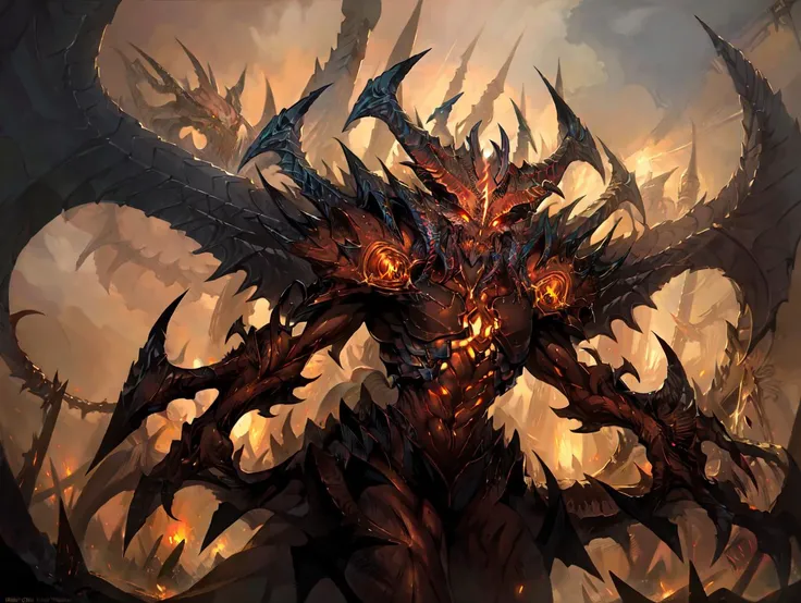 Masterwork, high quality, highly detailed, ((solo)), (1dmon) Claws, demon, demon horns, demon tail, fangs, full body, glowing eyes, horns,, sharp teeth, solo, wings <lora:SengakujiWorks_Diablo_Diablos:0.8>