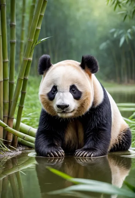 ((best quality)), ((masterpiece)), ((detailed)), (8K), (Astounding), ((Breathtaking)), Panda, Bamboo, Bear, Original photo, Unprocessed photo, Reflected illumination, Mirror reflection, Indirect lighting, Nifty fifty, Natural field of view,
<lora:faces_v1:1> <lora:sd_xl_offset_example-lora_1.0:1>