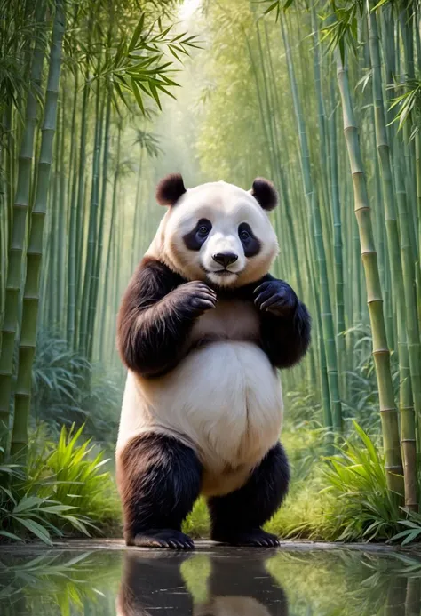 ((best quality)), ((masterpiece)), ((detailed)), (8K), (Astounding), ((Breathtaking)), Panda, Bamboo, Bear, Original photo, Unprocessed photo, Reflected illumination, Mirror reflection, Indirect lighting, Nifty fifty, Natural field of view,
<lora:faces_v1:1> <lora:sd_xl_offset_example-lora_1.0:1>