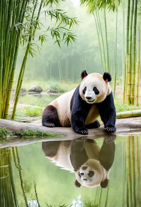 ((best quality)), ((masterpiece)), ((detailed)), (8K), (Astounding), ((Breathtaking)), Panda, Bamboo, Bear, Original photo, Unprocessed photo, Reflected illumination, Mirror reflection, Indirect lighting, Nifty fifty, Natural field of view,
<lora:faces_v1:1> <lora:sd_xl_offset_example-lora_1.0:1>