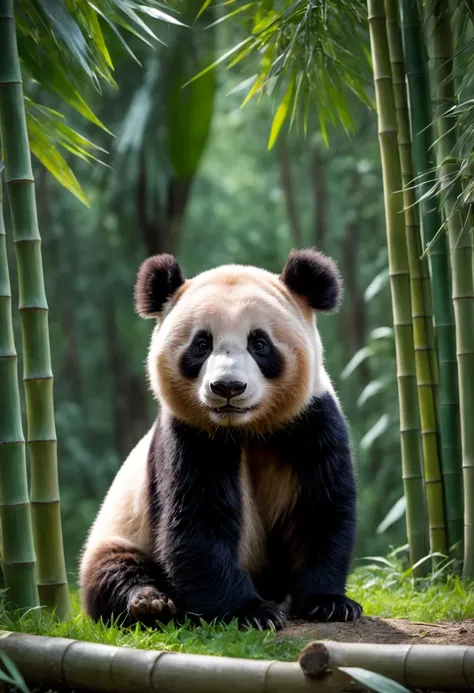 ((best quality)), ((masterpiece)), ((detailed)), (8K), (Astounding), ((Breathtaking)), Panda, Bamboo, Bear, Original photo, Unprocessed photo, Reflected illumination, Mirror reflection, Indirect lighting, Nifty fifty, Natural field of view,
<lora:faces_v1:1> <lora:sd_xl_offset_example-lora_1.0:1>