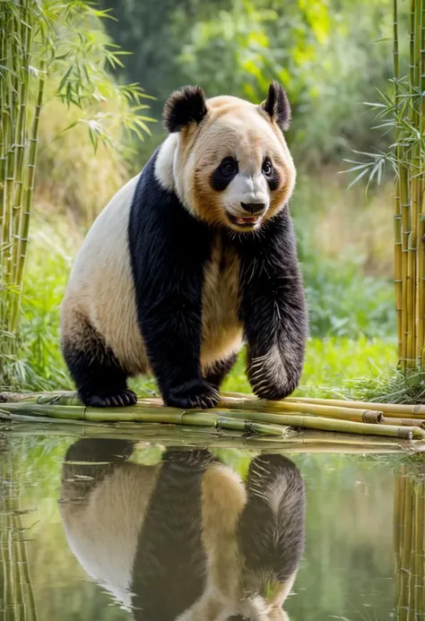 ((best quality)), ((masterpiece)), ((detailed)), (8K), (Astounding), ((Breathtaking)), Panda, Bamboo, Bear, Original photo, Unprocessed photo, Reflected illumination, Mirror reflection, Indirect lighting, Nifty fifty, Natural field of view,
<lora:faces_v1:1> <lora:sd_xl_offset_example-lora_1.0:1>