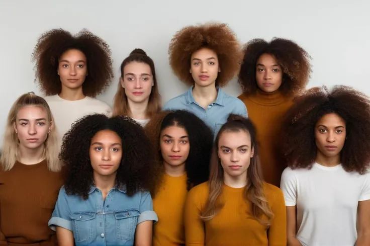 professional group portrait photo of  10 real multi culture young woman locking with feelings at viewer,  faces , background white wall,   <lora:people_010_cosine_iter2_ 0000001_sdxl_20epoches_adafactor-step00001600:0.8>  <lora:faces_v3:0.5>