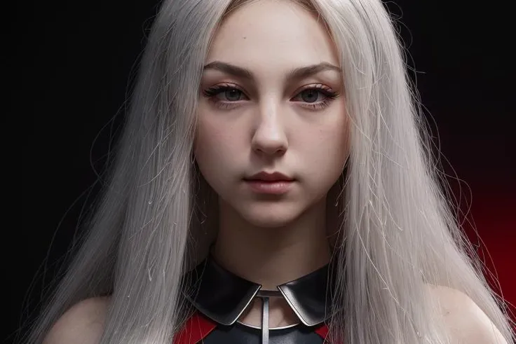 portrait of DEN_skylor_voxeMK3 headshot, silver hair, plain black background, shadows, 1girl, solo, plain red top, dramatic lighting,
photorealistic, high detail, <lora:epi_noiseoffset2:1>, detailed skin, texture, 8k, high res, intricate,