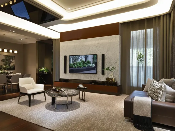 <lora:JJsLivingRoom_XL:1>, ((Living Room)) ((best quality)),((masterpiece)),((realistic)), , indoors,cup,pillow,no humans,window,chair,table,sunlight,plant,curtains,scenery,couch,wooden floor,potted plant,television,carpet,rug,reflection,