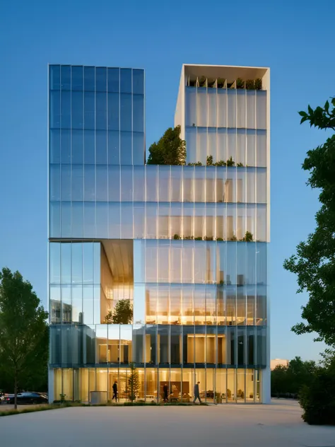 <lora:JJsOfficeBuilding_XL:1>, ((masterpiece)) , ((best quality)), ((Office Building)), outdoors, tree, blue sky, ground vehicle, building, scenery, motor vehicle, walking, city, car, road, lamppost, street, real world location,
glass, reflection, golden hour, stainless, curtain wall, golden ratio,