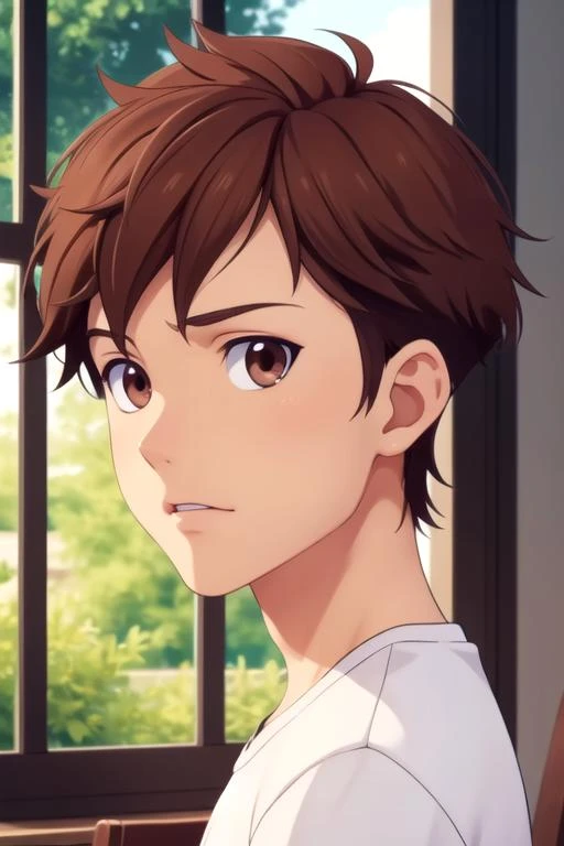 masterpiece, best quality, game cg, 1boy, solo, male focus, looking at viewer, upper body, , <lora:arato_endou:0.70>, arato_endou, brown hair, brown eyes, , tam, ,