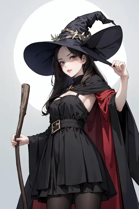 1 girl,witch, <lora:WHITE:1>solo