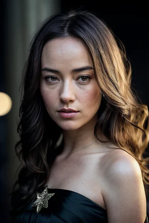 beautiful woman (C4r4G33:.99), perfect hair , intricate, ((portrait:1.1)), absurdres, (closeup:1.2), ((from the waist up)), ((( A modern, state-of-the-art observatory, under a star-studded night sky :1.2 ))), natural skin texture, (( Gown with a Cutout Front :1.2)), 24mm, 4k textures, soft cinematic light, adobe lightroom, photolab, hdr, intricate, elegant, highly detailed, sharp focus, ((((cinematic look)))), soothing tones, insane details, intricate details, hyperdetailed, low contrast, soft cinematic light, exposure blend, hdr, faded, now, film grain, ("I've got a bad feeling about this.":1.1)