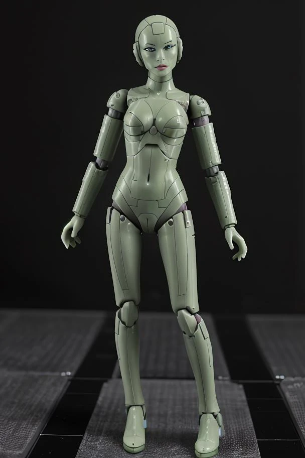 an army of android woman x 5, <lora:android_v3:.5>, plastic lego body many colors,