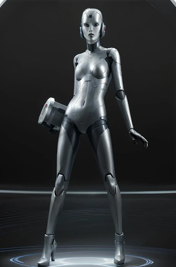 close up, half body, android woman, <lora:android_v3:.5>,metal, brushed metal texture